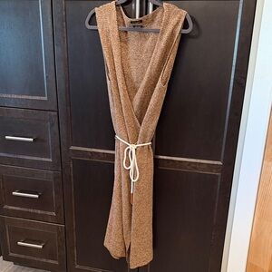 Massimo Dutti Brown Linen Knit